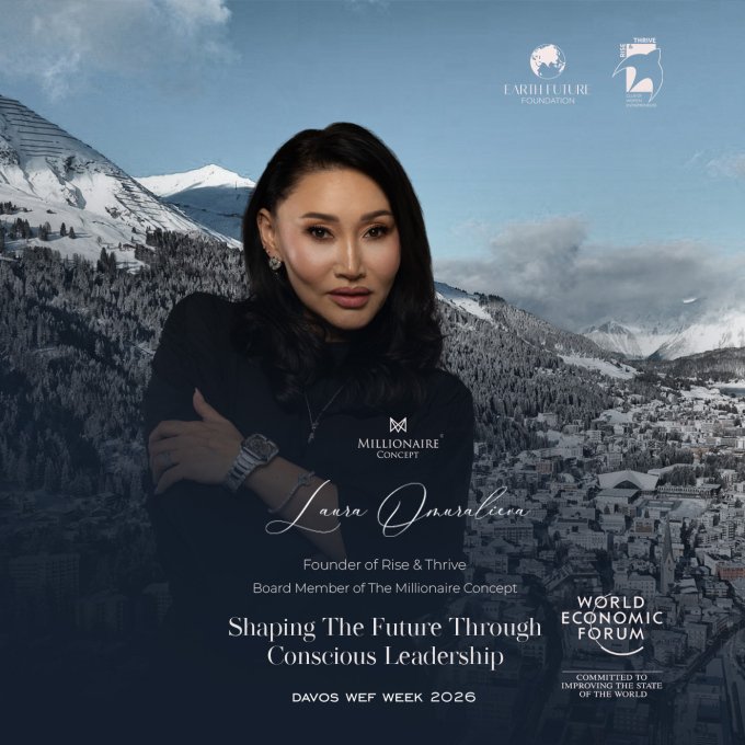 Laura Omuralieva, Regional Director of Millionaire Concept, at Davos Forum