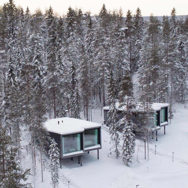 Watch the Northern Lights From Bed at Lapland